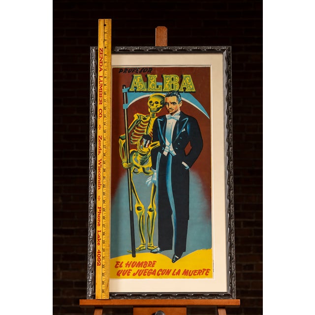 Printmaking Materials 1940s Profesor Alba | Framed Spanish Stage Act Litho Poster For Sale - Image 7 of 7