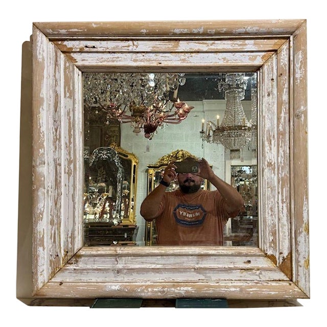 French antique gesso over pine mirror. (made from old elements) French antique gesso over pine mirrors offer a warm...