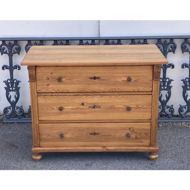 Pine Chest of Three Drawers, Germany For Sale - Image 10 of 14