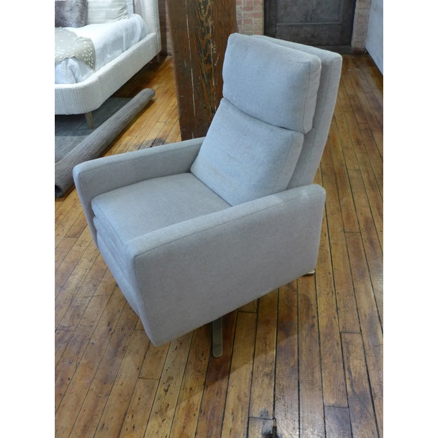Modern Lee Industries Relaxor Swivel Chair Mohair Chairish