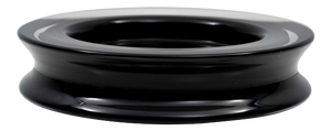Large Black Blown Glass Double-Edged Dish by Renato Anatra, circa 1980