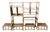 Postmodern Bamboo Bookcase with Smoked Glass Shelves by Vivai del Sud, Italy, 1970s, Set of 5 For Sale
