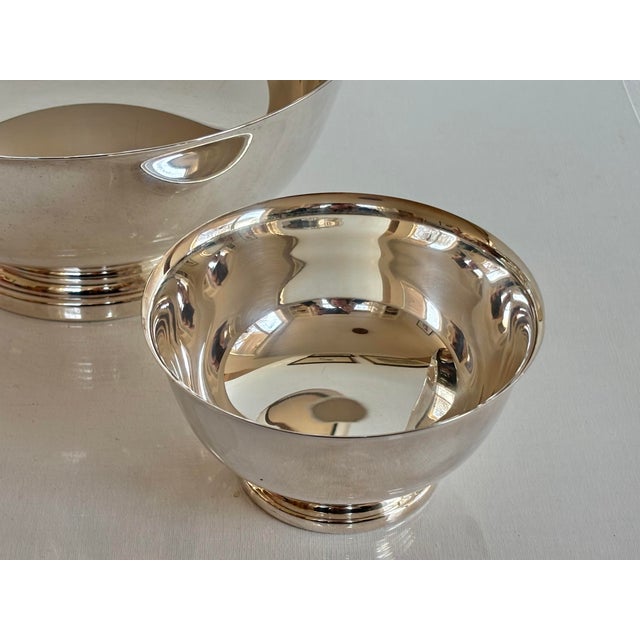 American 1980s Gorham Silver Bowls With Plastic Inserts For Sale - Image 3 of 8