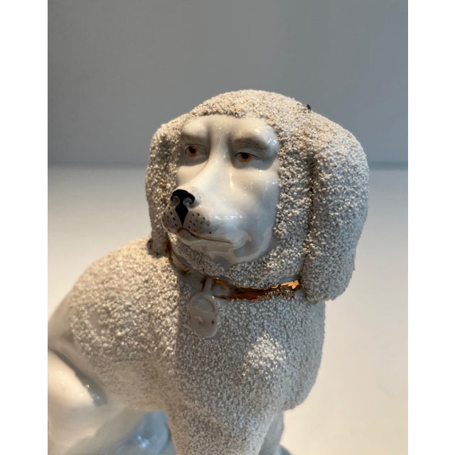 Pair of Staffordshire porcelain Cavalier King Charles Spaniel dog figurines For Sale - Image 6 of 12