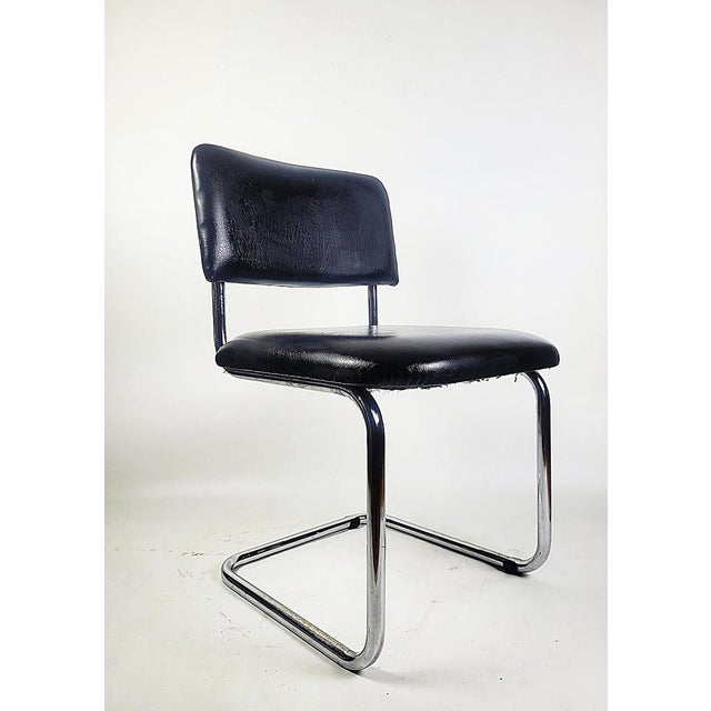 Vintage Metal Side Chairs, 1980s, Set of 2 For Sale - Image 4 of 6