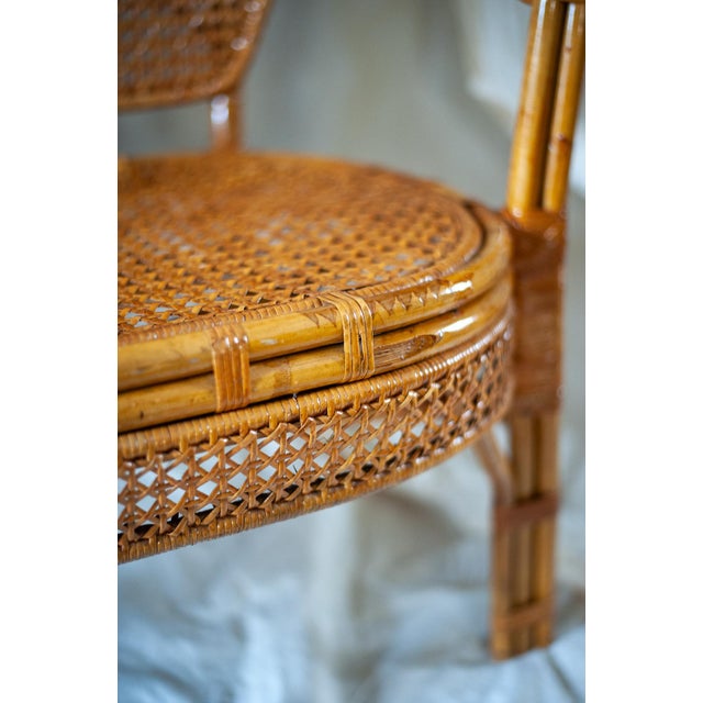 Vintage Bamboo Bench, 1970s For Sale - Image 6 of 9
