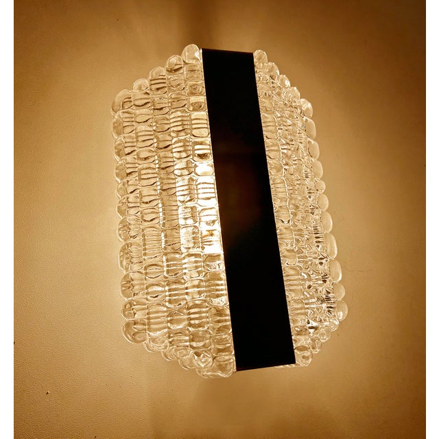 Vintage Space Age Glass Sconces from Kaiser, Set of 2 For Sale - Image 4 of 18