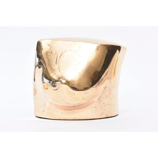 Metal French Signed Modernist Cast Bronze Abstract Sculpture , 1990's For Sale - Image 7 of 12