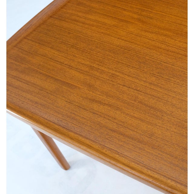 Danish Mid-Century Modern Teak Square Rolled Edges Coffee Table MINT! For Sale - Image 12 of 14