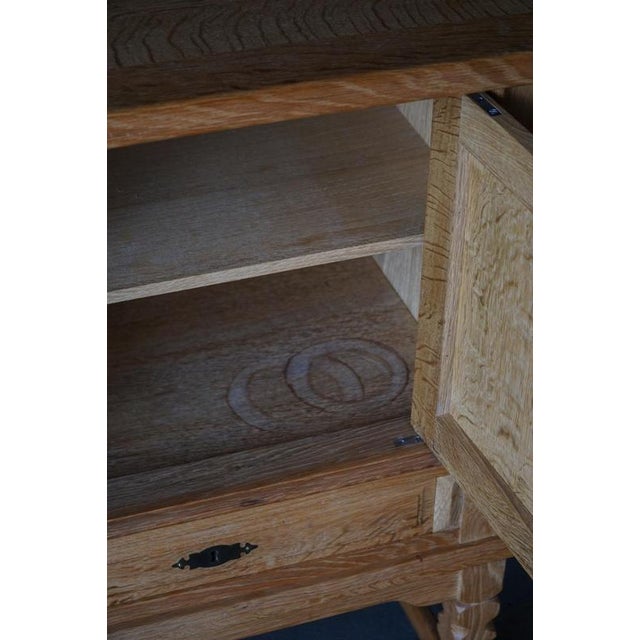 Wood Mid-Century Brutalist Danish Sideboard in Oak by Henning Kjærnulf, 1960s For Sale - Image 7 of 18