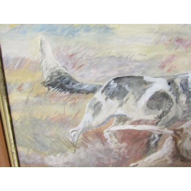 Antique English Watercolor of a Setter and Pointer Dog For Sale - Image 11 of 18