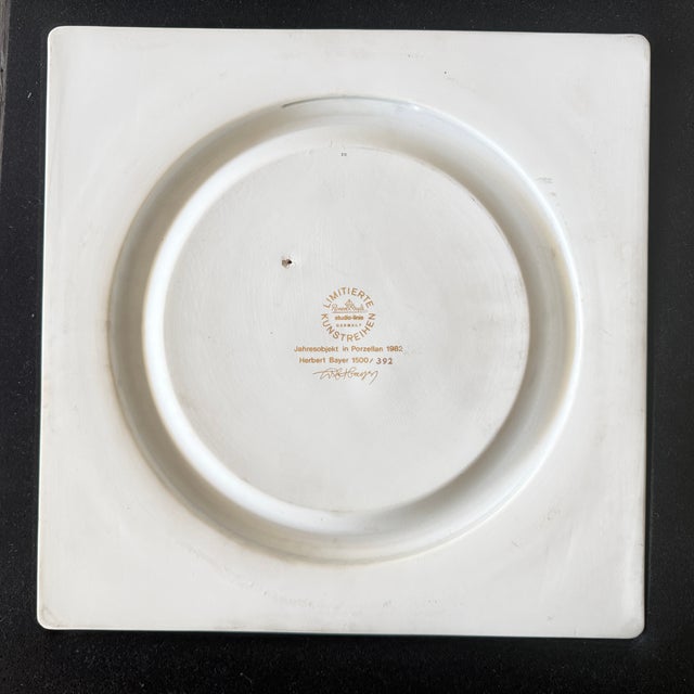 Vintage Edition Number 392/1500 Annual Porcelain Object by Herbert Bayer for Rosenthal, Germany, 1979 For Sale - Image 6 of 10