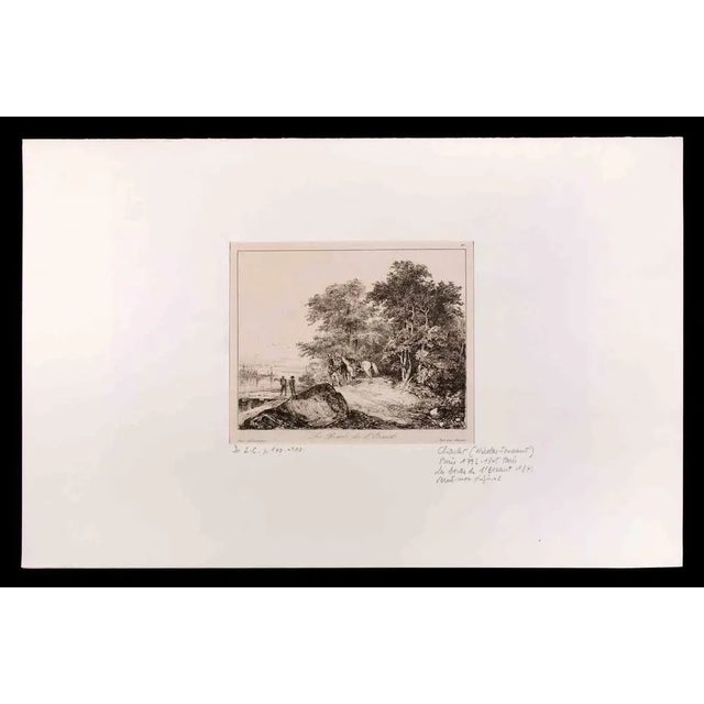Les Bords de l'Escaut is an original artwork realized by Nicolas Toussaint Charlet (1792-1845). Etching print. Signed on...
