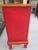 1980s Asian Style Hand Painted Cabinet Red and Green Palm For Sale - Image 10 of 12