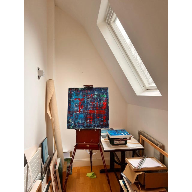 2020s Layers of Life Abstract Expressionism Acrylic Painting by Shabs Beigh For Sale - Image 5 of 10