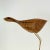 Sneaking Beak Bird-Heron sculpted from Reclaimed Oak with Dark Walnut eyes walking on solid brass legs. Perfect accent or...