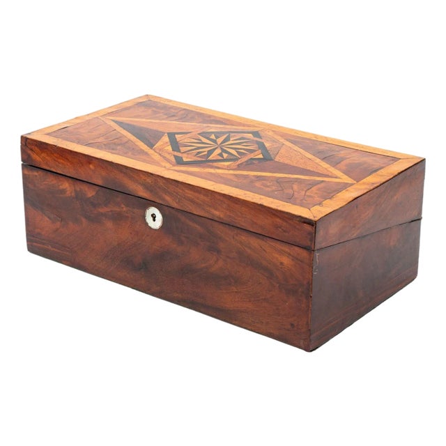 American Marquetry Writing Box, 19th C. For Sale