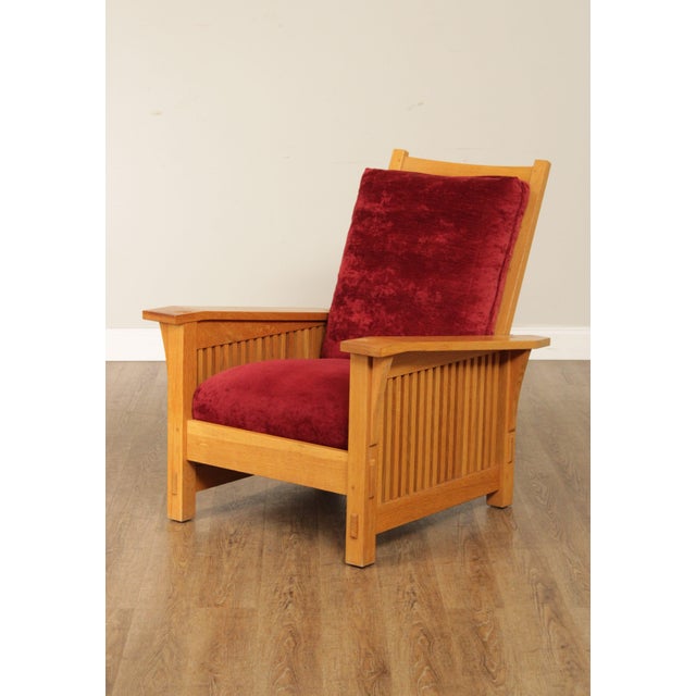 Stickley Stickley Mission Collection Natural Oak Morris Chair For Sale - Image 4 of 13