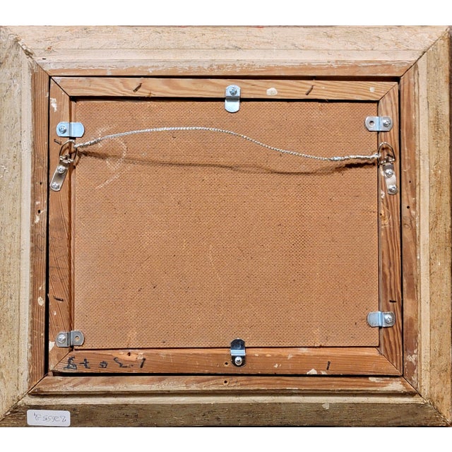 Merio Ameglio -1950s Foggy Paris Street Scene by Saint-Augustin Church-Oil Painting For Sale - Image 9 of 9