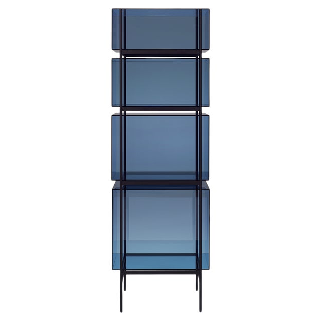 Lyn High Shelf 8400BL in Blue by Visser & Meijwaard for Pulpo For Sale