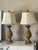 Hollywood Regency 1970s Silver Gold Tone Pineapple Table Lamps Custom Shades - a Pair For Sale - Image 3 of 6