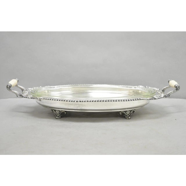 Antique Sheffield Victorian Silver Plated Large Twin Handle Serving Dish Platter For Sale - Image 16 of 16