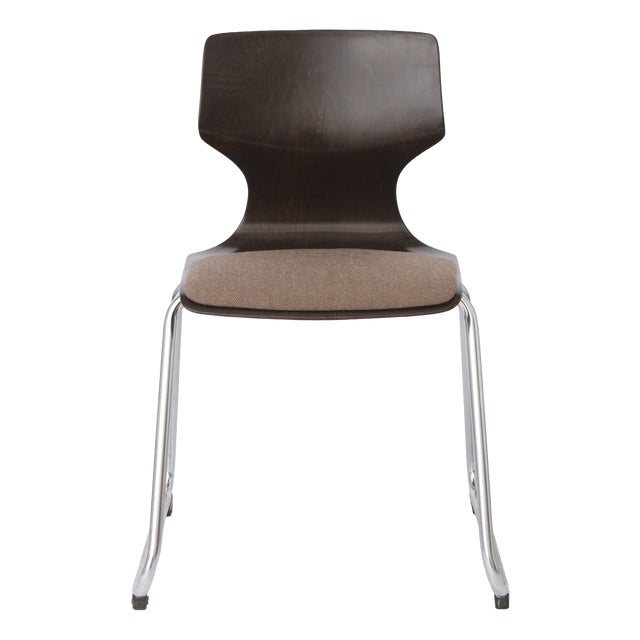 Mid-Century Modern Pagwood Chair with Fabric Seat from Flötotto, 1970s For Sale