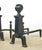 Traditional Pair of Antique Black Cast Iron Cannonball Andirons For Sale - Image 3 of 10