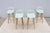 Mid-Century Modern Danish Modern Iskos-Berlin for Muuto Leather Fiber Bar Stools Oak Base, Set of 4 For Sale - Image 3 of 18