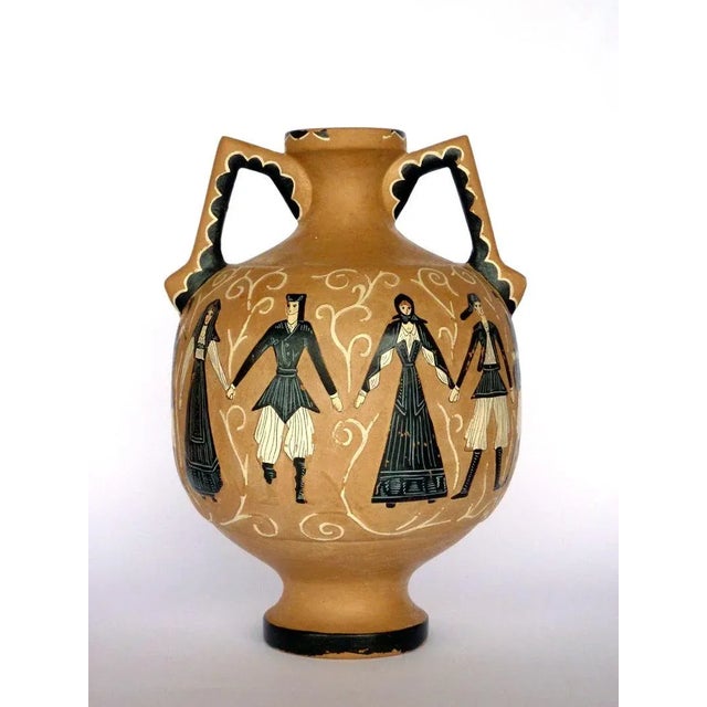 Dorgali Sardinia Ceramic Vase by Paolo Loddo, 1950s, in Flawless conditions. Designed 1950 to 1959 This piece has an...