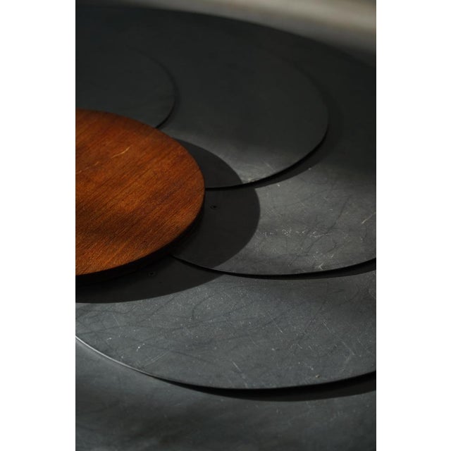 Danish Brutalist Adjustable Dining Table in Mahogany and Steel by Nils-Ole Zib, 1990 For Sale - Image 12 of 18