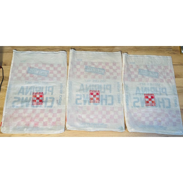 3 Vintage Urina Chow Sacks Grafic Farmhouse Design For Sale In Miami - Image 6 of 9