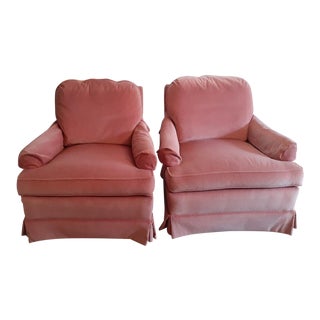Drexel Heritage Frederick Edward Distictive Seating Club Chairs - A Pair For Sale