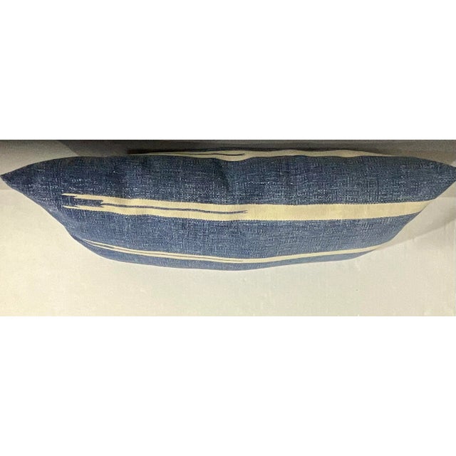 Single Flat Weave Antique Textile Pillow For Sale - Image 10 of 10