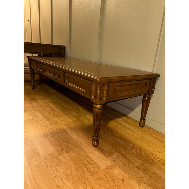 Vintage Mersman 3-Piece Walnut Table Set- Coffee Table & 2 End Tables For Sale - Image 9 of 11