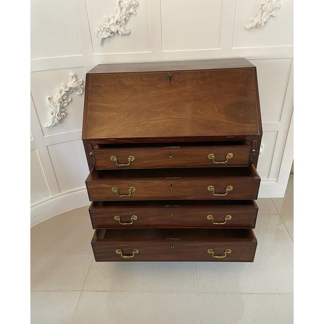 Antique George III Mahogany Desk, 18th Century For Sale - Image 3 of 17