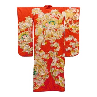 Exceptional Embroidered Japanese Ceremonial Kimono For Sale