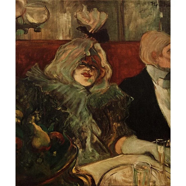 1950s After Toulouse-Lautrec "Private Room at the Rat Mort" Vintage Full Color Print For Sale In Dallas - Image 6 of 8