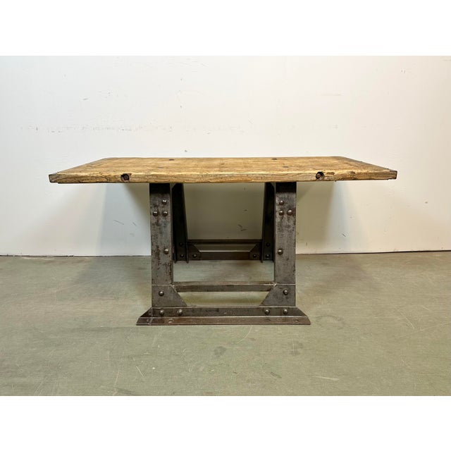 Black Industrial Riveted Coffee Table, 1960s For Sale - Image 8 of 18