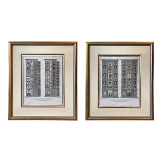 Italian Neoclassical Architectural Engravings of the Vatican Loggias For Sale