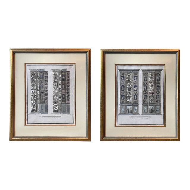Italian Neoclassical Architectural Engravings of the Vatican Loggias For Sale