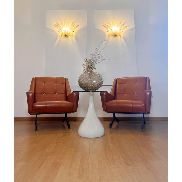 Vintage Smoked Glass Palmette Wall Lights, 1990s, Set of 2 For Sale - Image 10 of 17