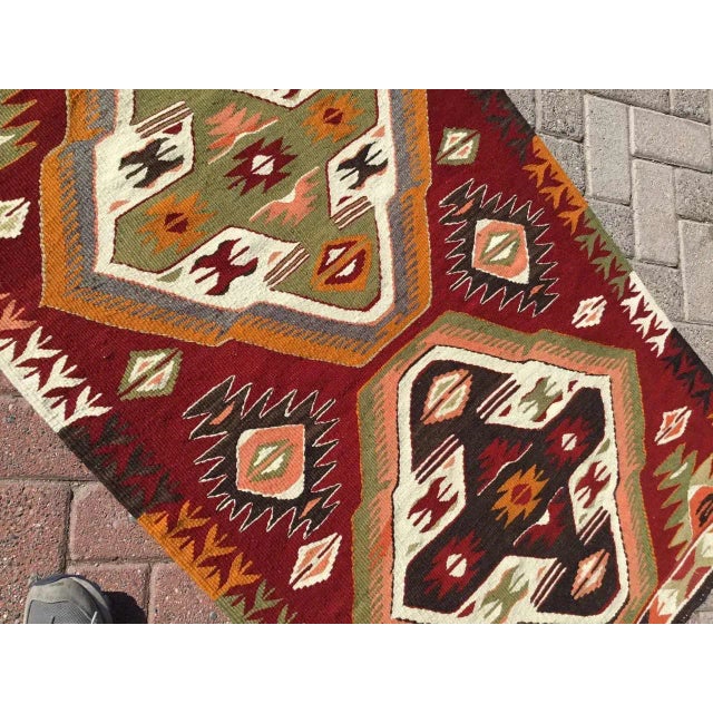 1960s Vintage Turkish Kilim Runner - 35.5" X 104" For Sale - Image 5 of 10