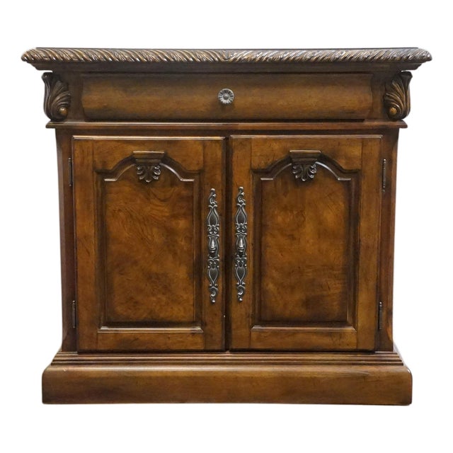 Ashley Furniture Casa Mollino Pecan Rustic European 36" Three Drawer Cabinet Nightstand B543-93 For Sale