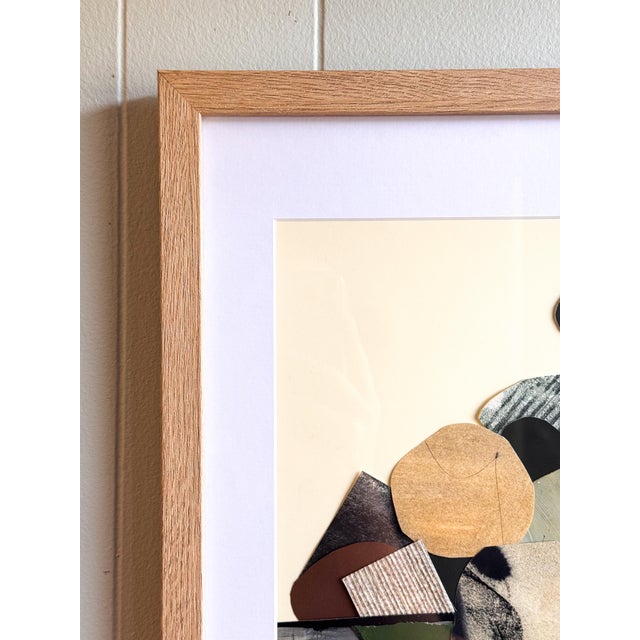 Abstract "Vessel 3" Original Mixed-Media Framed Collage on Paper by Zac Woodiel For Sale - Image 3 of 11