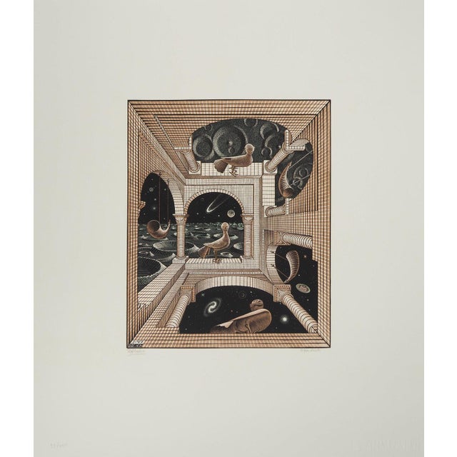 MC Escher, Metaphysics, Facsimile of Original Engraving For Sale - Image 8 of 12