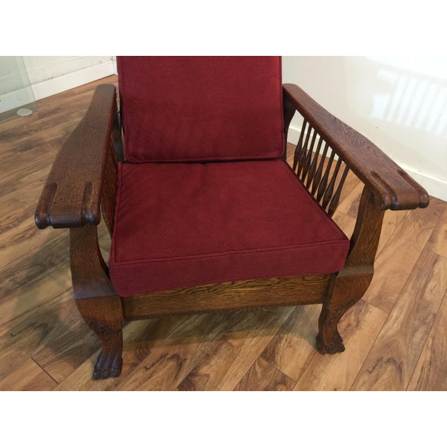 Antique Tiger Oak Morris Reclining Chair Chairish