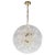 Handblown Murano Textured Glass Floral Chandelier with Polished Brass Frame For Sale - Image 9 of 9