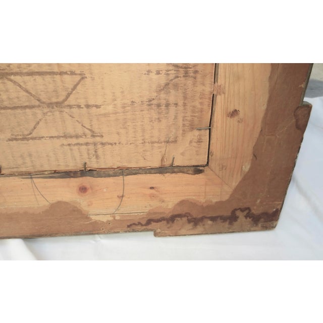 Vintage 1910 Mirror Edwardian With Corner Block For Sale - Image 11 of 12