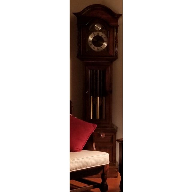 Ethan Allen Antique Pine Grandfather Clock Chairish